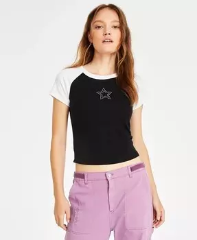 Бейсбольная футболка с короткими рукавами для юниоров Hippie Rose, белый