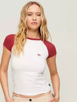 Бейсбольная футболка Superdry, оптика/красная дверь сарая