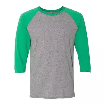Бейсбольная футболка три четверти реглан Jerzees Triblend JERZEES, цвет Oxford Irish