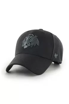 Бейсбольная кепка 47 бренда NHL Chicago Blackhawks 47 Brand, черный