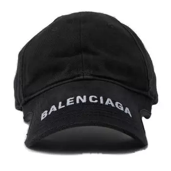 Бейсбольная кепка Balenciaga Log Embroidered, черный