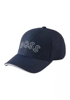 Бейсбольная кепка BOSS GREEN "Cap-US" с вышивкой логотипа BOSS, синий