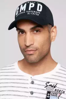 Бейсбольная кепка CAMP DAVID с усиленным козырьком, синий