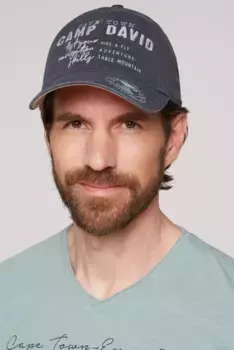 Бейсбольная кепка CAMP DAVID с застежкой-липучкой, синий