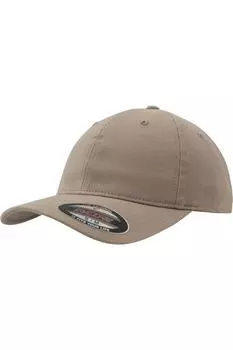 Бейсбольная кепка Dad из хлопка, выстиранного в готовом виде (2 шт. в упаковке) Flexfit, хаки