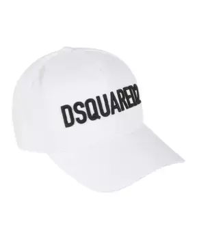 Бейсбольная кепка из габардина Dsquared2, белый