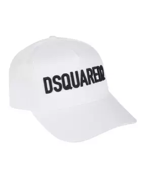 Бейсбольная кепка из габардина Dsquared2, белый