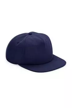 Бейсбольная кепка из органического хлопка с 5 панелями Beechfield, темно-синий