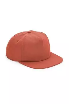 Бейсбольная кепка из органического хлопка с 5 панелями Beechfield, красный