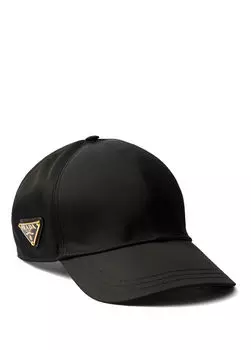 Бейсбольная кепка из повторного нейлона Prada, черный