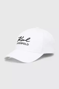 Бейсбольная кепка Карла Лагерфельда Karl Lagerfeld, белый