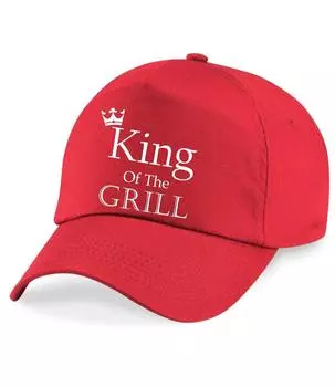 Бейсбольная кепка King Of The Grill для барбекю 60 SECOND MAKEOVER, красный