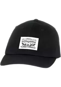 Бейсбольная кепка Levi's RELAXED HERITAGE, унисекс, черный