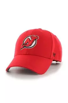 Бейсбольная кепка New Jersey Devils из смесовой шерсти 47 brand, красный