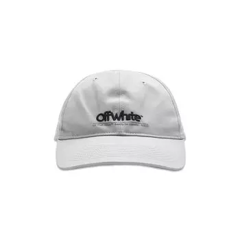 Бейсбольная кепка Off-White с линией груди, цвет Серый/черный
