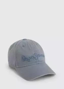 Бейсбольная кепка Pepe Jeans "WARREN C" с рельефной вышивкой логотипа, синий
