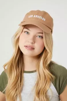 Бейсбольная кепка с вышивкой Los Angeles Forever 21, коричневый
