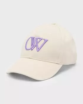 Бейсбольная кепка с вышивкой Off-White, цвет White Lilac