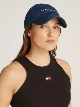 Бейсбольная кепка Tommy Jeans "TJW LINEAR LOGO 6 PANEL CAP" с вышивкой логотипа, синий
