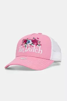 Бейсбольная кепка TRUCKER MADISON Von Dutch, розовый