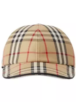 Бейсбольная кепка в клетку Burberry, нейтральный цвет