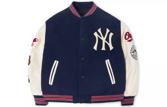 Бейсбольная куртка Base Logo унисекс сине-белый Mlb