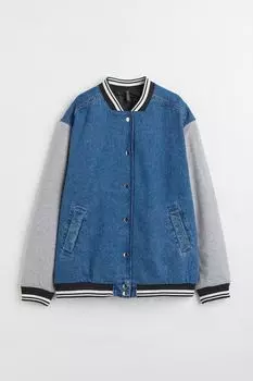 Бейсбольная куртка H&M, синий/хорошего дня