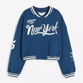 Бейсбольная куртка H&M Kids Oversized New York, синий