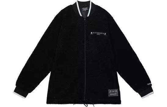 Бейсбольная куртка Mastermind Japan X Mastermind Joint Series унисекс черного цвета Mitchell Ness