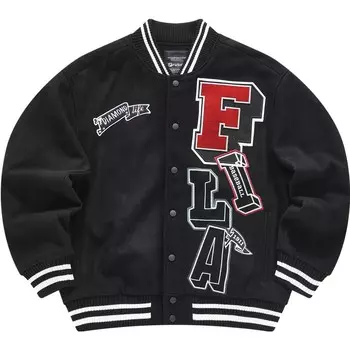 Бейсбольная куртка мужская цвета «угольно-черный» Fila Fusion