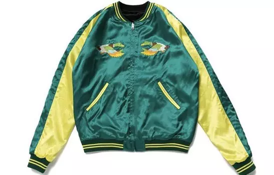 Бейсбольная куртка мужская Human Made, зеленый