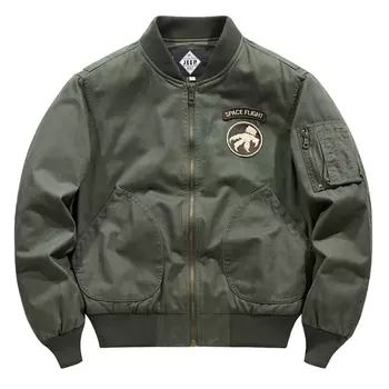 Бейсбольная куртка мужская JEEP SPIRIT, черный/синий