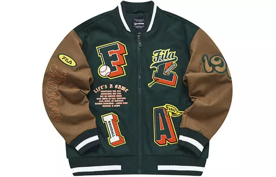 Бейсбольная куртка мужская зеленый Fila Fusion