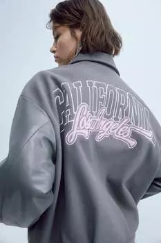 Бейсбольная куртка с мотивом H&M, серый