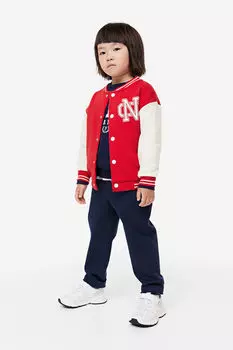 Бейсбольная куртка с принтом H&M, красный