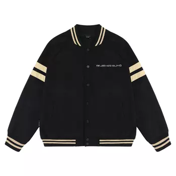 Бейсбольная куртка унисекс BJHG, Конверсы черные