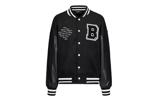 Бейсбольная куртка унисекс BONELESS, Черный