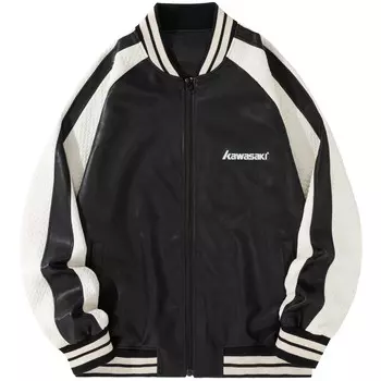 Бейсбольная куртка унисекс черный Kawasaki