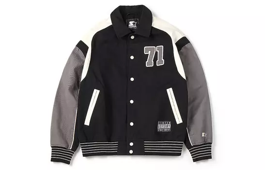 Бейсбольная куртка унисекс черный Starter