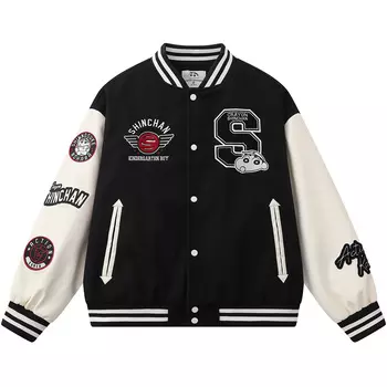 Бейсбольная куртка унисекс Crayon Shinchan/Crayon Shinchan, Хаки