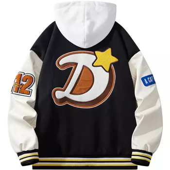 Бейсбольная куртка унисекс Doraemon, Хаки (съемная кепка)