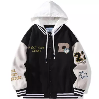 Бейсбольная куртка унисекс Doraemon, Темно-синий