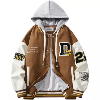 Бейсбольная куртка унисекс Doraemon, Верблюжий/кремовый