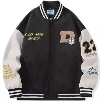 Бейсбольная куртка унисекс Doraemon, зеленый