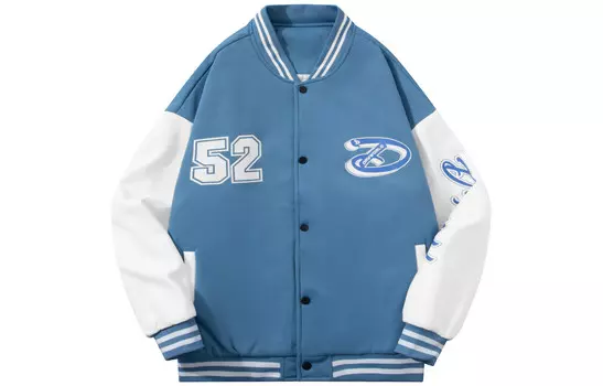 Бейсбольная куртка унисекс Dryworld, белый/синий