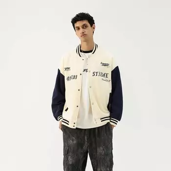 Бейсбольная куртка унисекс Kawasaki, черный