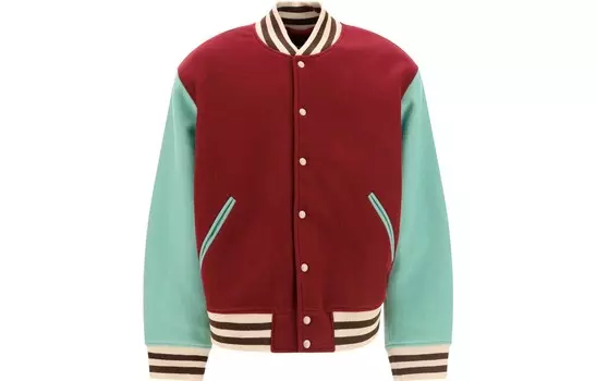 Бейсбольная куртка унисекс красный Acne Studios