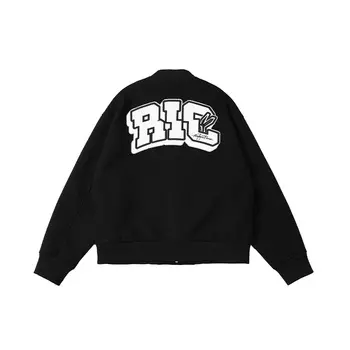 Бейсбольная куртка унисекс RickyisClown, Oatmeal (Padded)