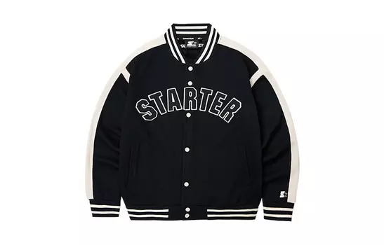 Бейсбольная куртка унисекс Starter, черный