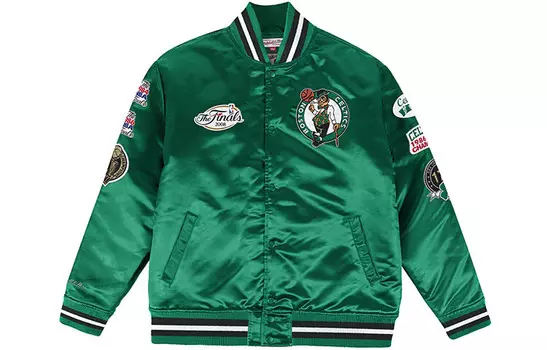 Бейсбольная куртка унисекс зеленый Mitchell Ness